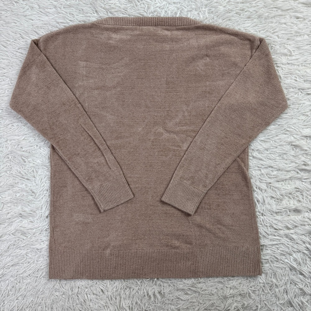 Barefoot Dreams Sweater Womens S Beige Ultra Lite Dockside Pointelle Pullover - Picture 6 of 10